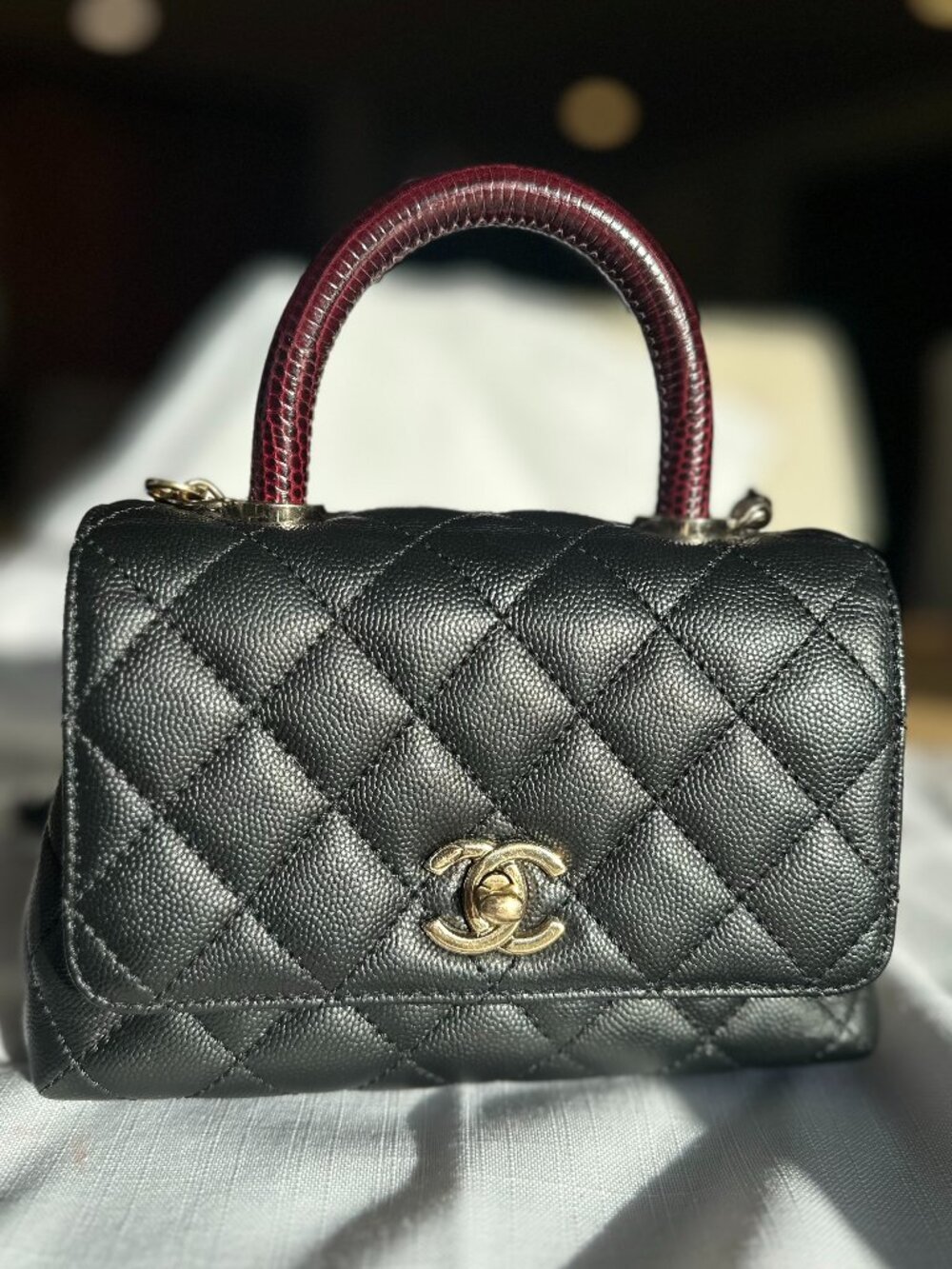 Authentic Chanel Mini Coco Top Handle